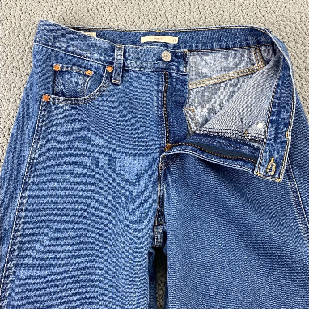 Levi's Premium XL Baggy Straight Seamed Women's No Stretch Jeans |  Size:  29 - Picture 4 of 15